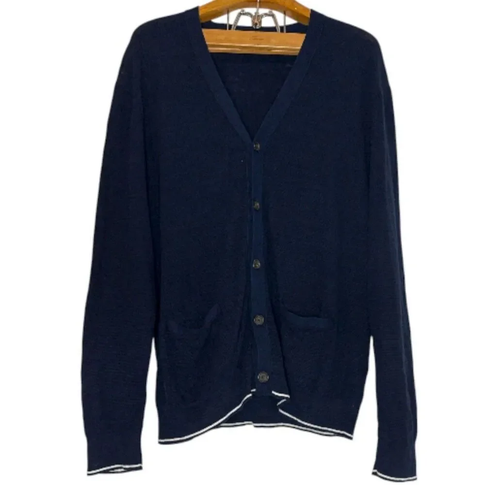 Polo Ralph Lauren Men's Textured Cotton- Linen V-Neck Cardigan Sz: XL